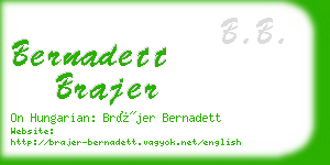 bernadett brajer business card